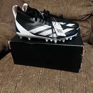 Adidas Black and White Soccer Cleats